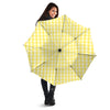 Check Yellow And White Print Pattern Umbrella-grizzshop