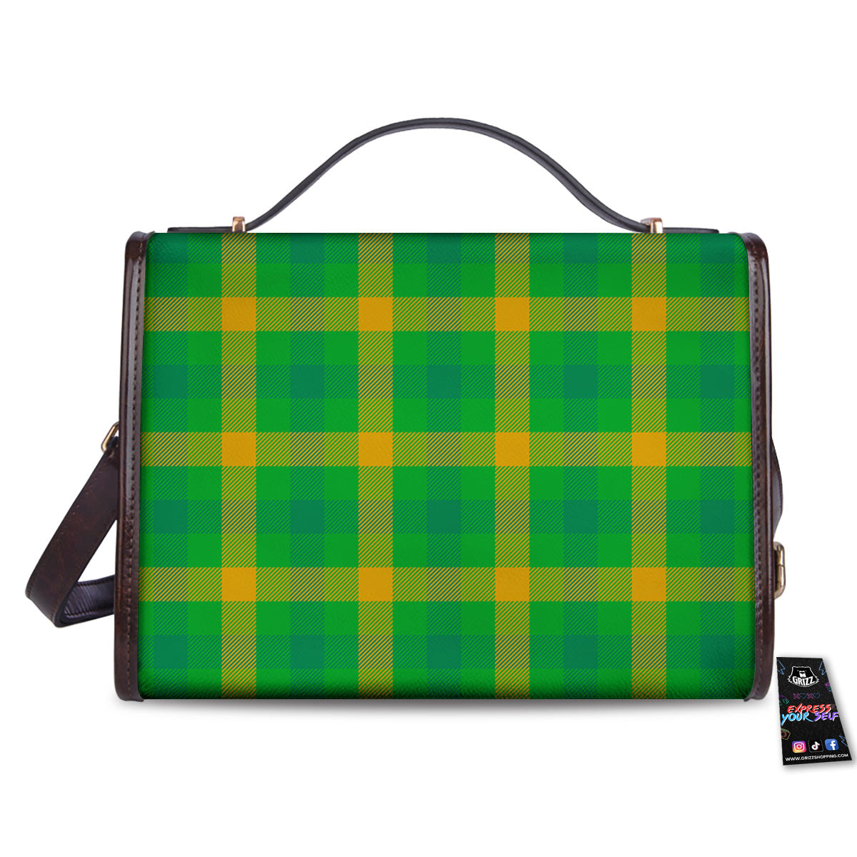 Check Irish Buffalo Print Pattern Women's Satchel Bag