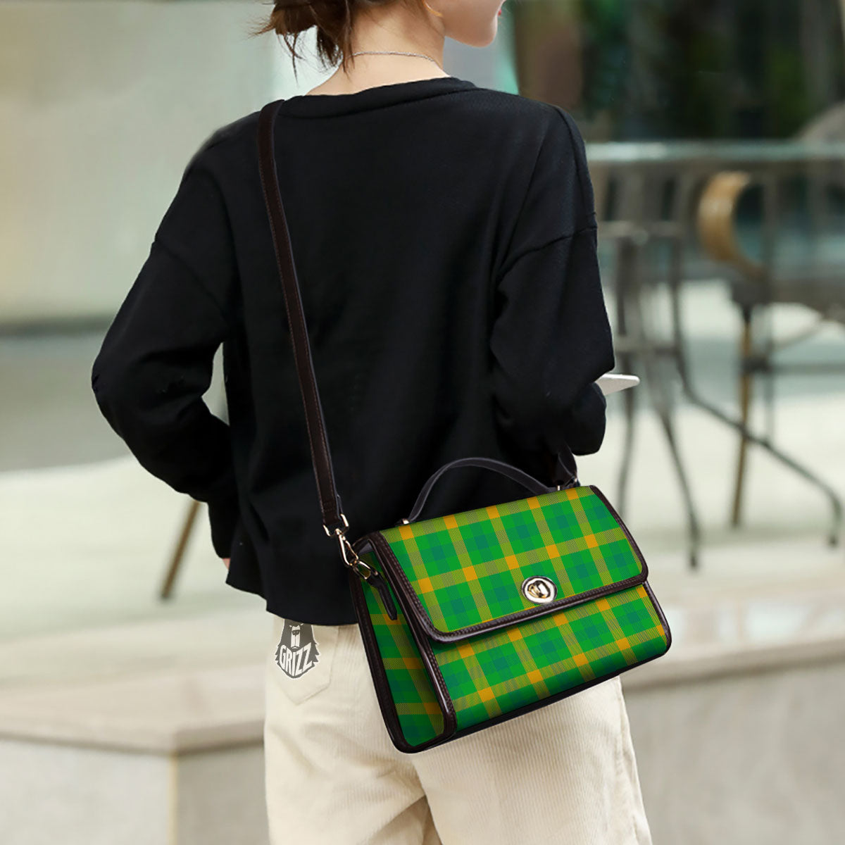 Check Irish Buffalo Print Pattern Women's Satchel Bag