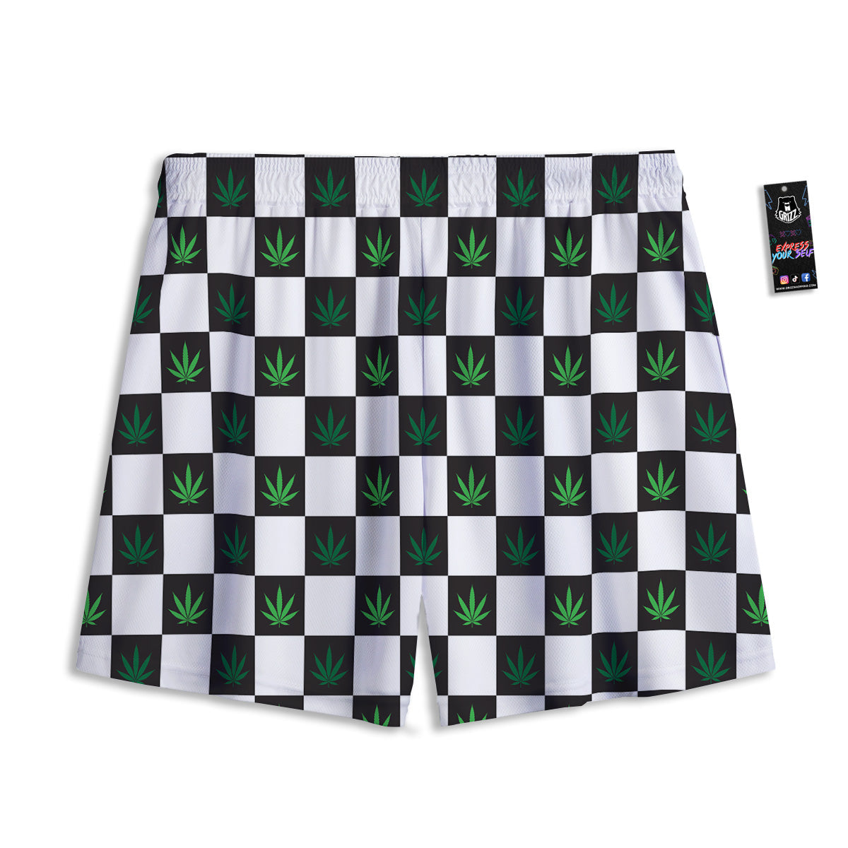 Flower And Girly Print Pattern Mesh Shorts