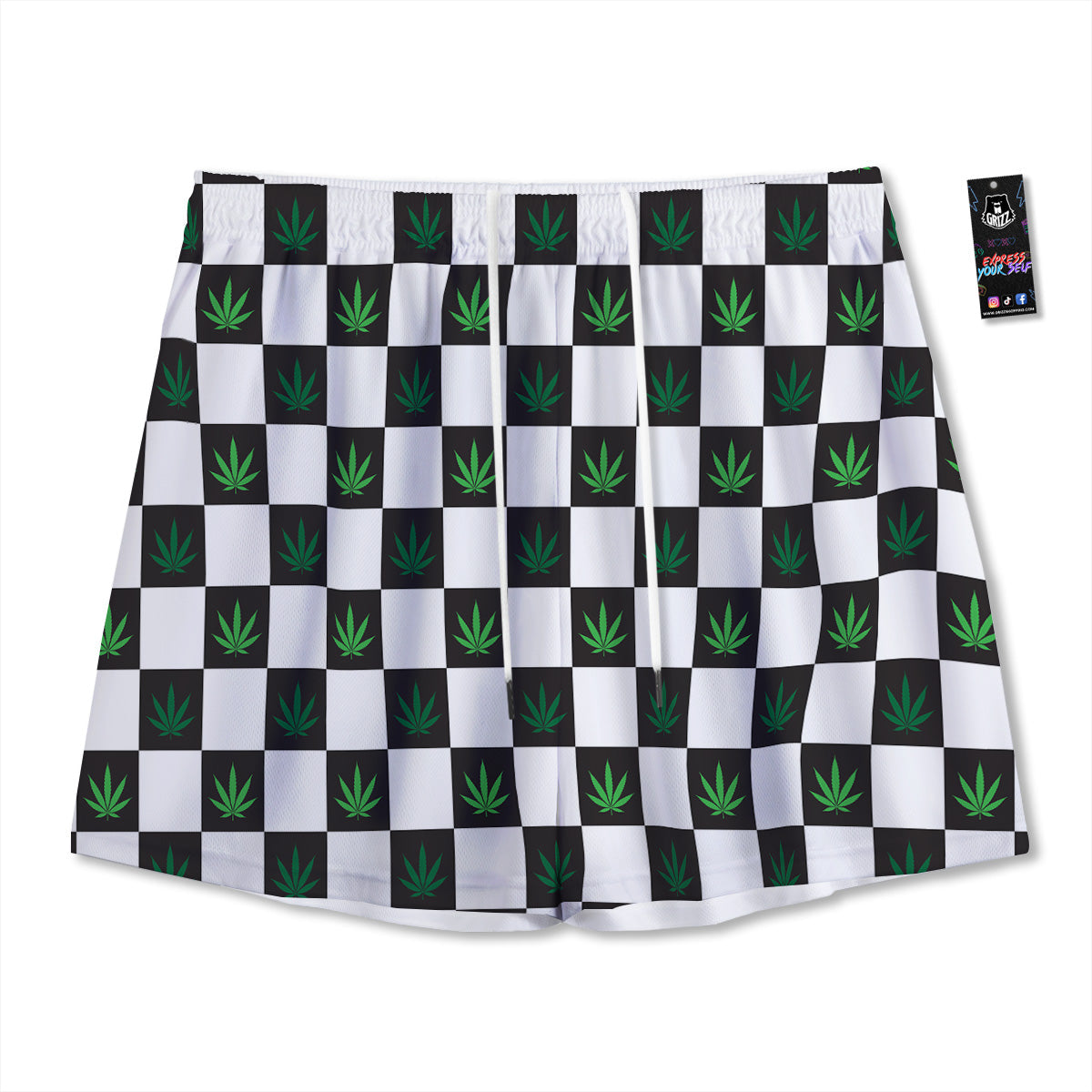 Flower And Girly Print Pattern Mesh Shorts