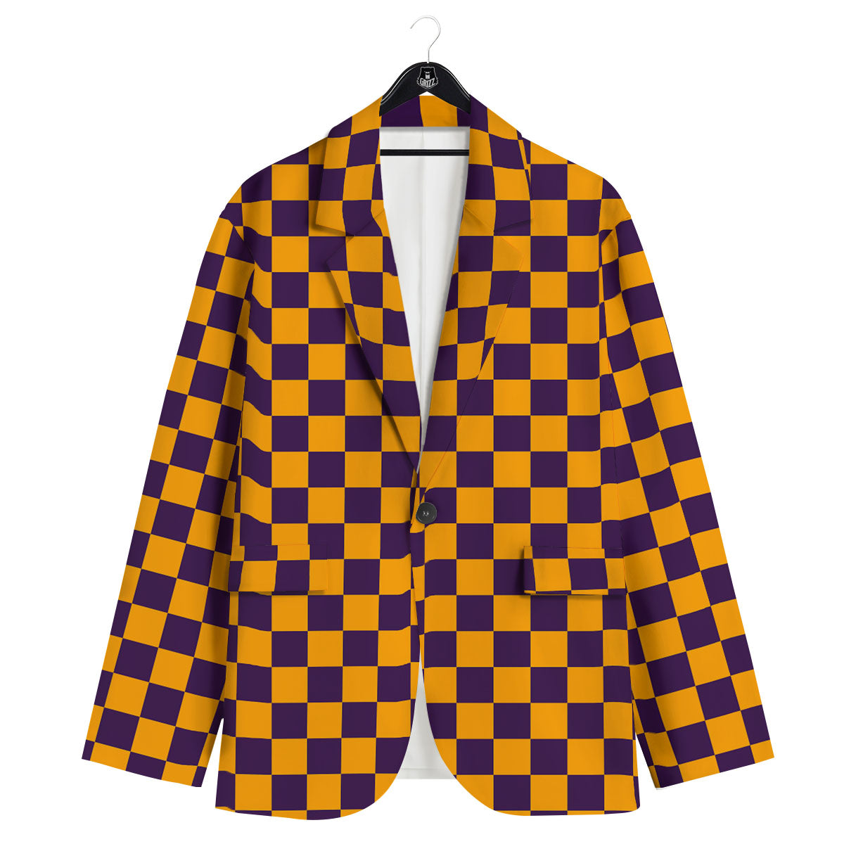 Checked Halloween Print Pattern Men's Sport Coat-grizzshop