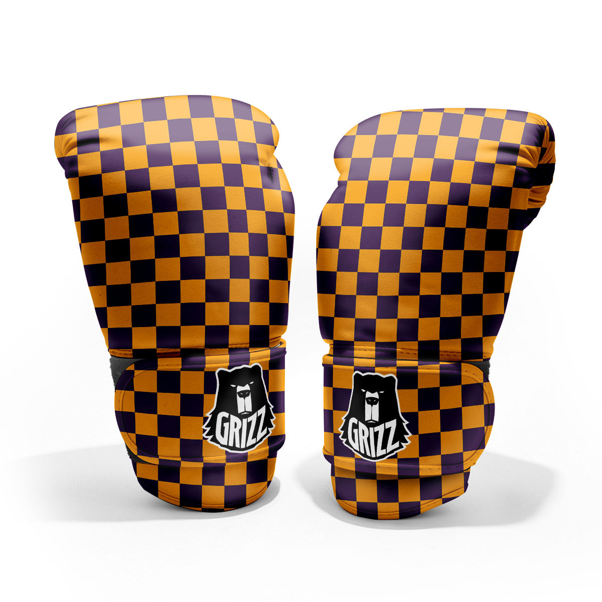 Checked Halloween Print Pattern Pro Boxing Glove
