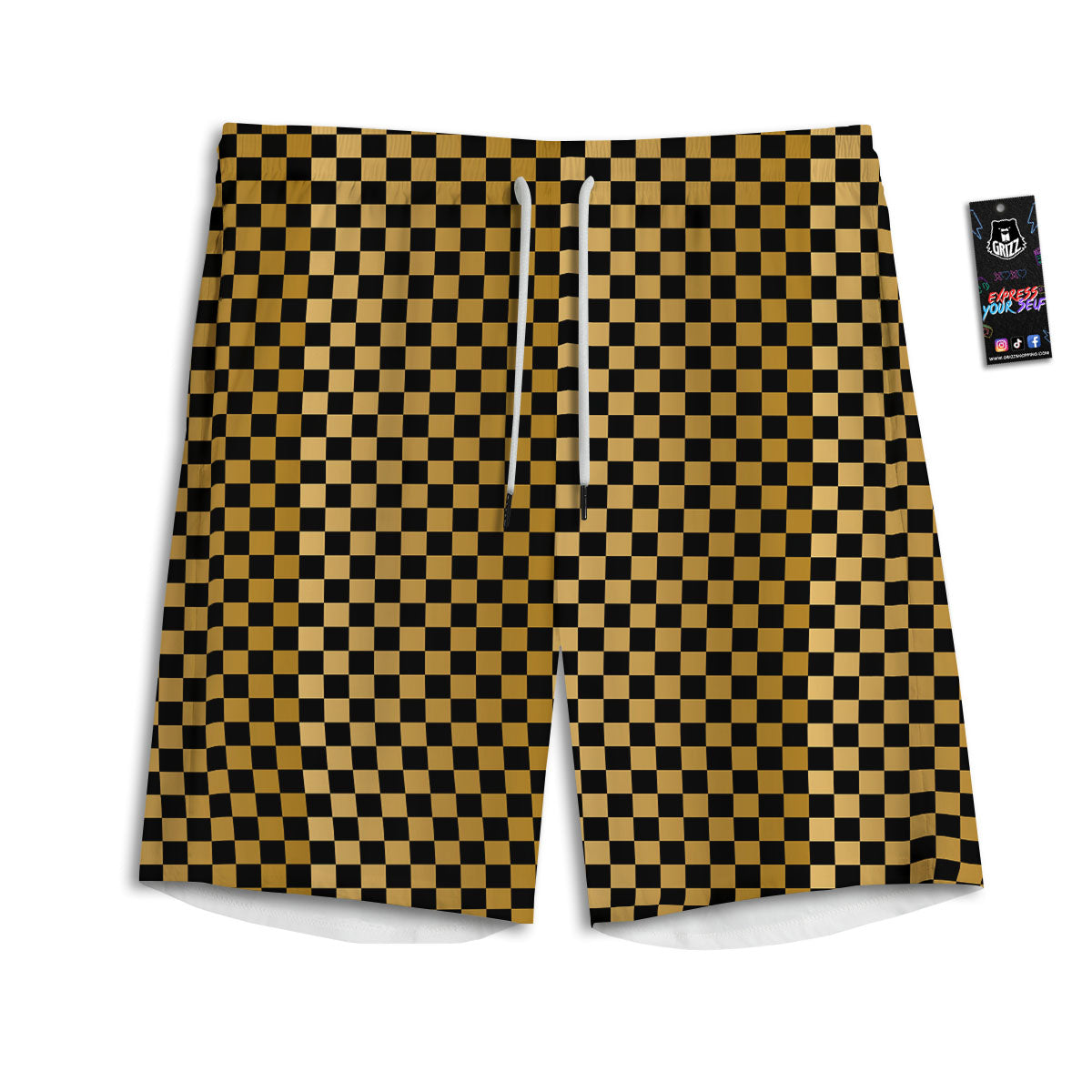 Cardiogram Heartbeat Print Men's Athletic Shorts