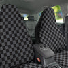 Checkered Black And Grey Print Pattern Car Seat Covers-grizzshop