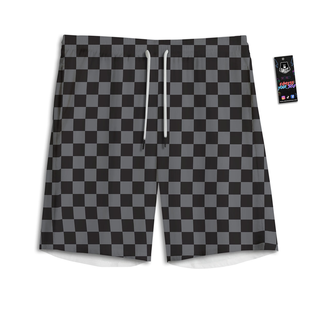 Carnation Flower Pink Print Men's Athletic Shorts