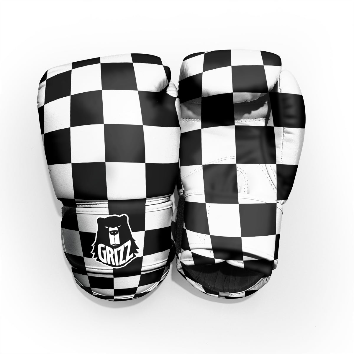 Checkered Board And Convex Shape Print Pro Boxing Glove