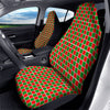 Checkered Merry Christmas Print Pattern Car Seat Covers-grizzshop