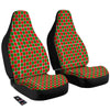 Checkered Merry Christmas Print Pattern Car Seat Covers-grizzshop