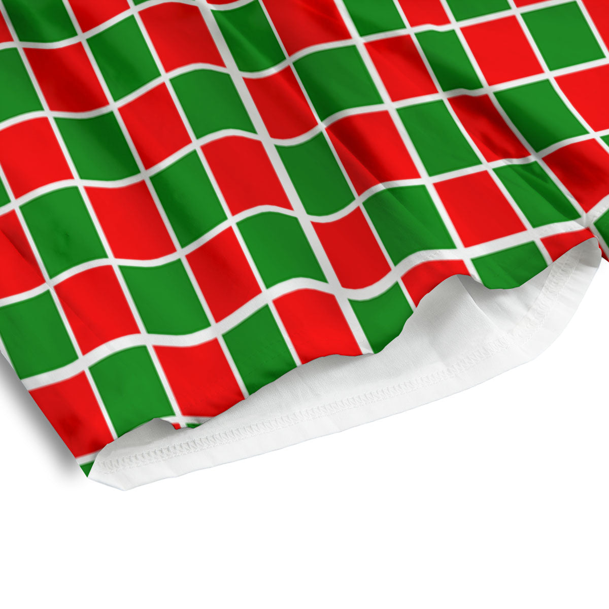 Checkered Merry Christmas Print Pattern Men's Athletic Shorts