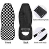 Checkered White And Black Print Pattern Car Seat Covers-grizzshop