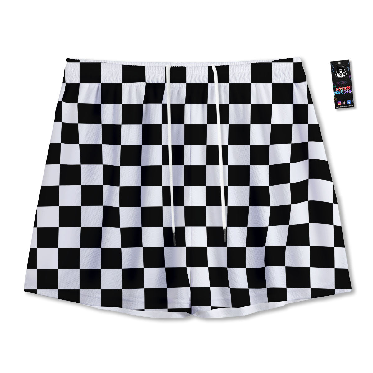 Dragon Eastern Print Pattern Mesh Shorts