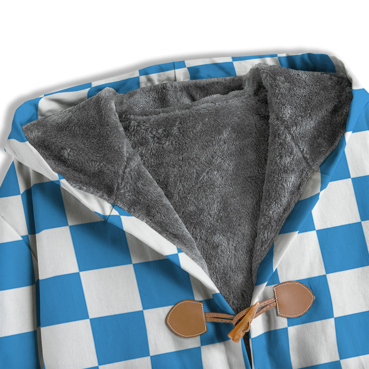 Checkered White And Blue Print Pattern Men's Windbreaker Jacket-grizzshop