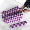 Checkered White And Purple Print Pattern Umbrella-grizzshop