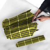 Checkered Yellow And Black Print Pattern Umbrella-grizzshop