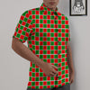 Checkered Merry Christmas Print Pattern Untucked Shirts-grizzshop