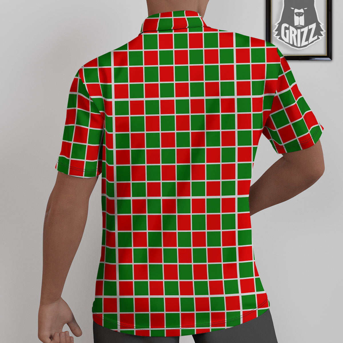 Checkered Merry Christmas Print Pattern Untucked Shirts-grizzshop