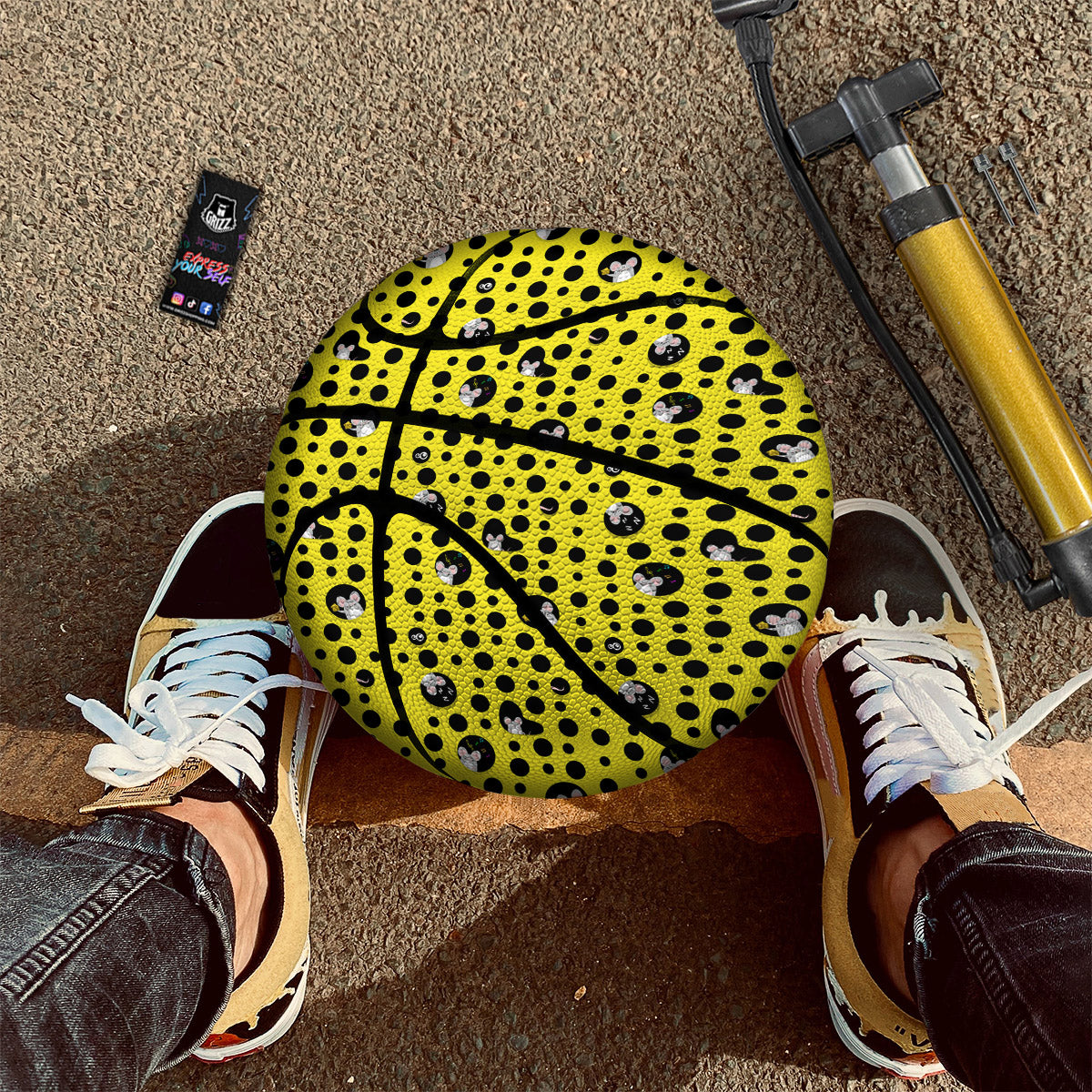 Cheese Cartoon Print Pattern Basketball-grizzshop