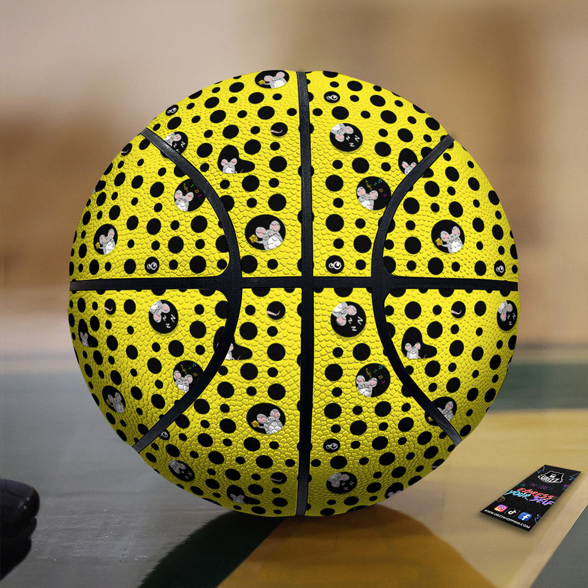Cheese Cartoon Print Pattern Basketball-grizzshop