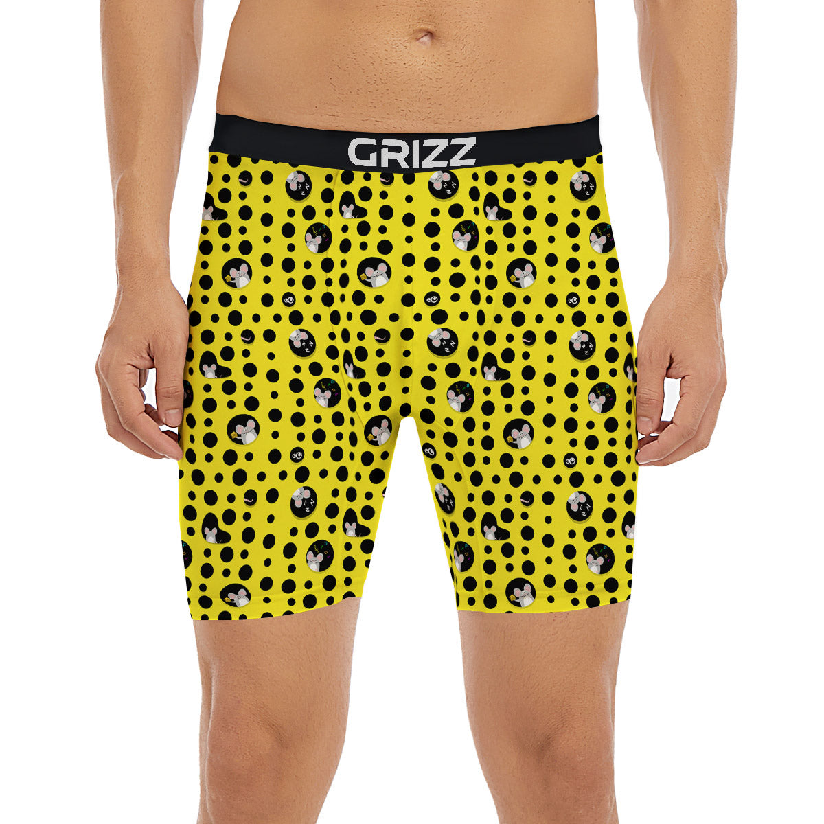 Cheese Cartoon Print Pattern Boxer Briefs-grizzshop