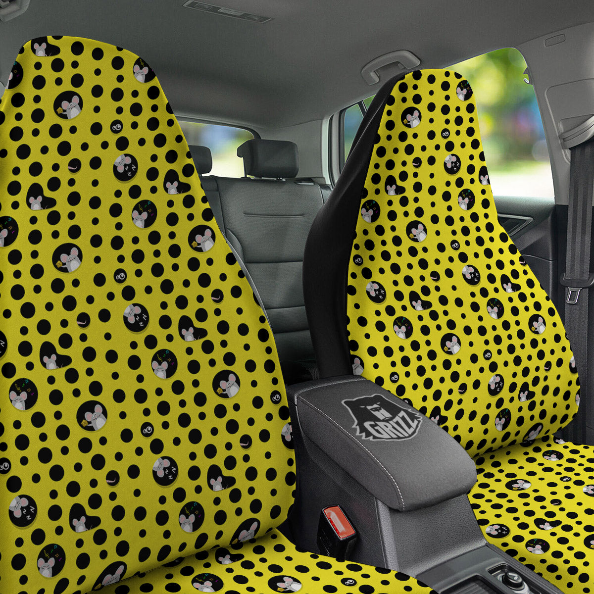 Cheese Cartoon Print Pattern Car Seat Covers-grizzshop