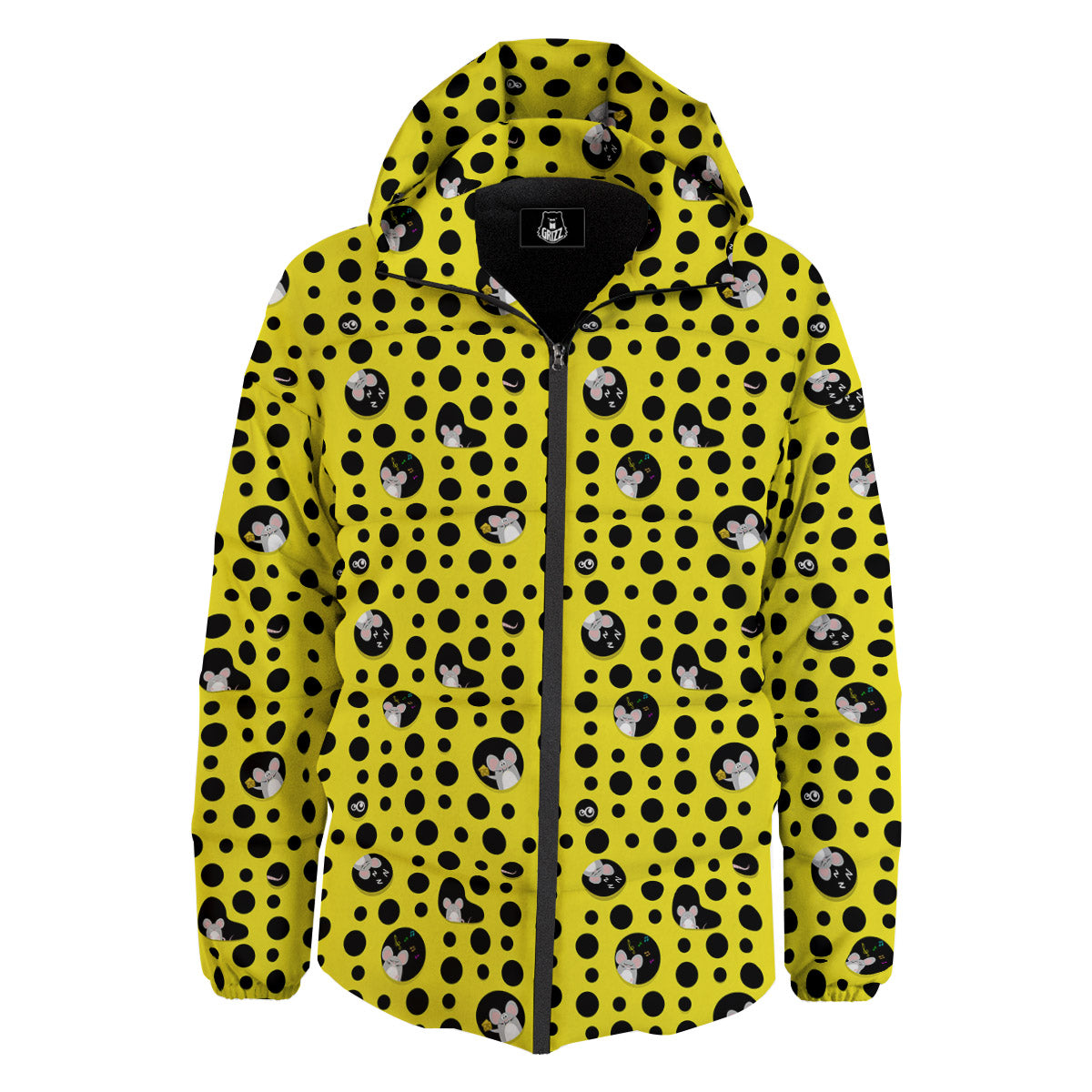 Cheese Cartoon Print Pattern Down Jacket-grizzshop
