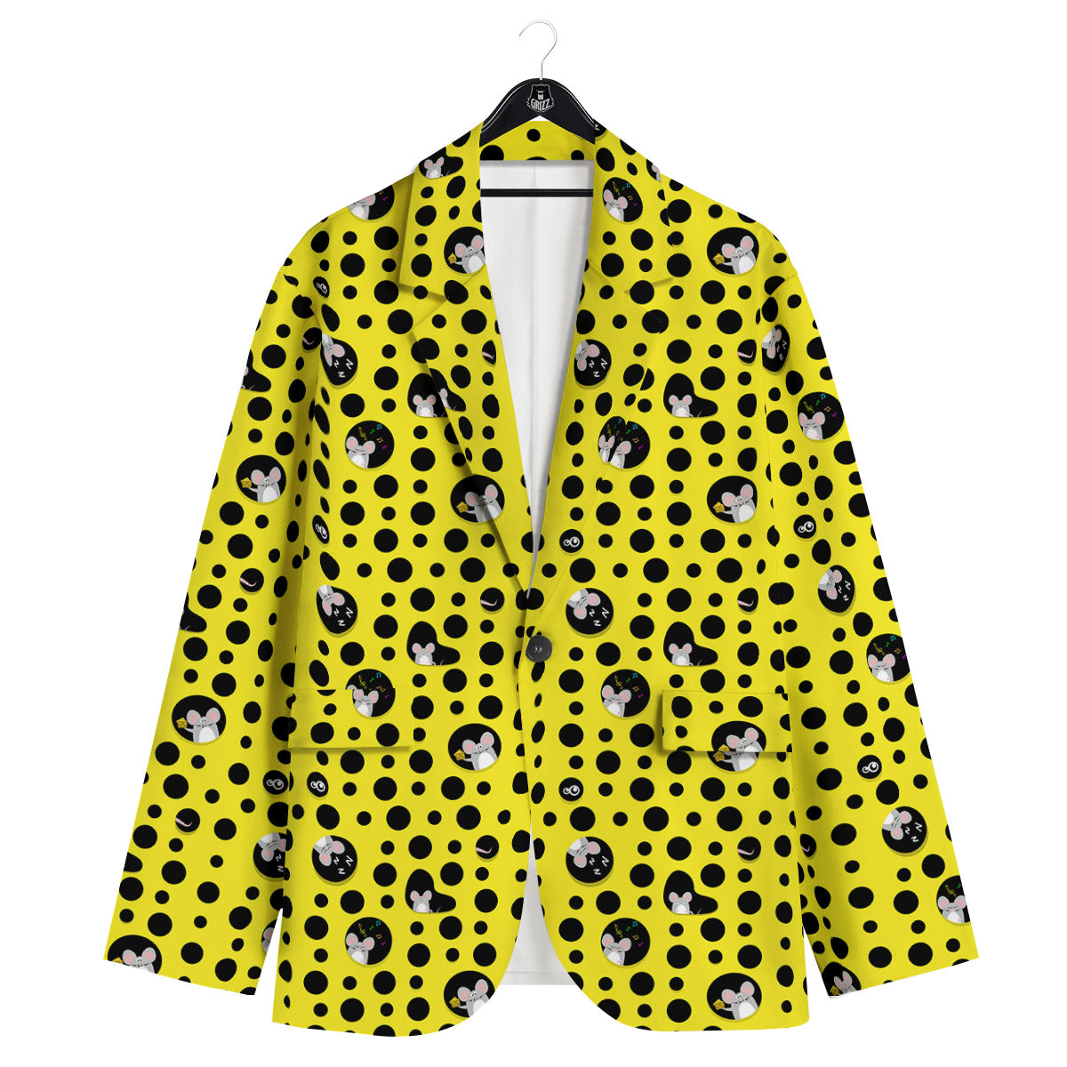 Cheese Cartoon Print Pattern Men's Sport Coat-grizzshop