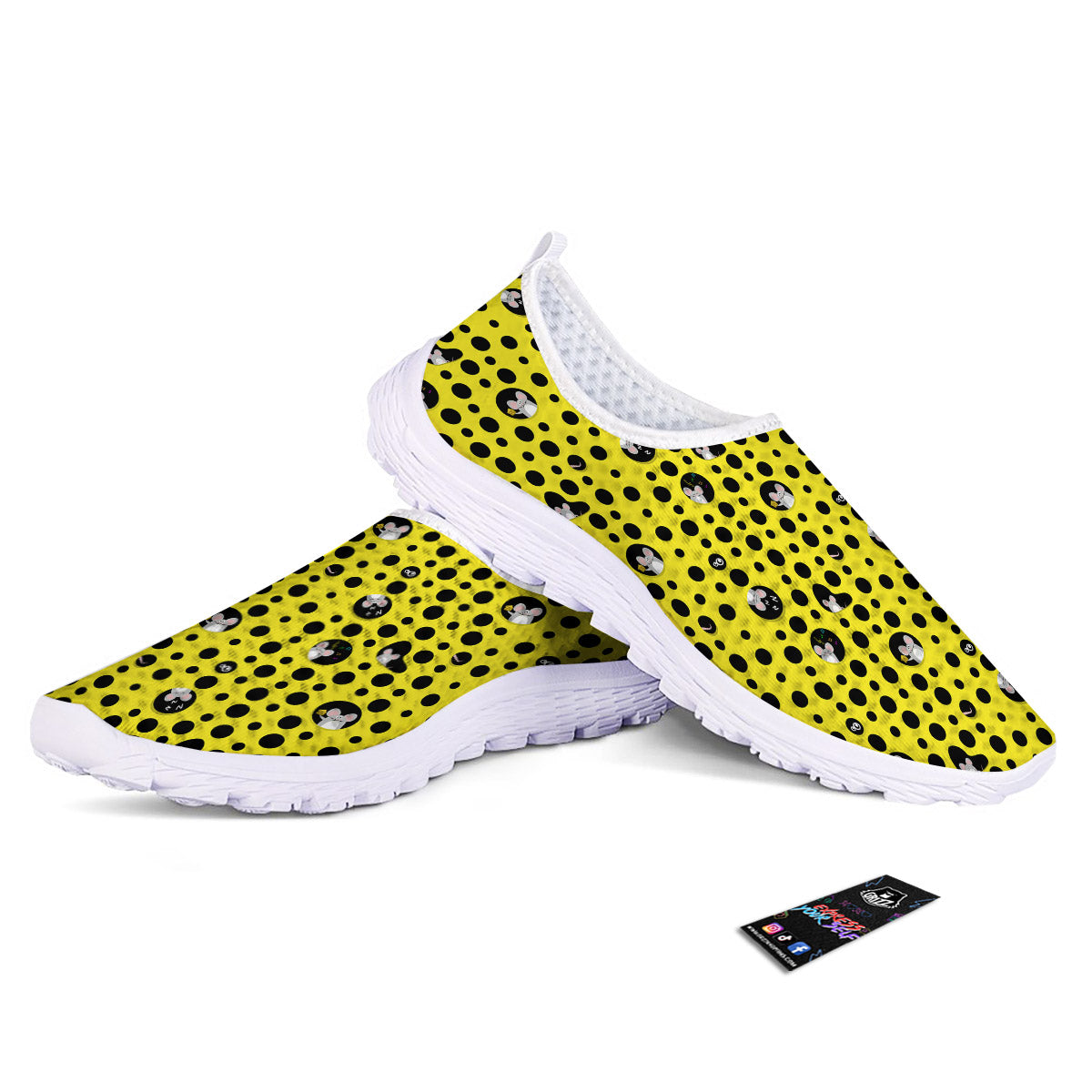 Cheese Cartoon Print Pattern Nurse Shoes-grizzshop