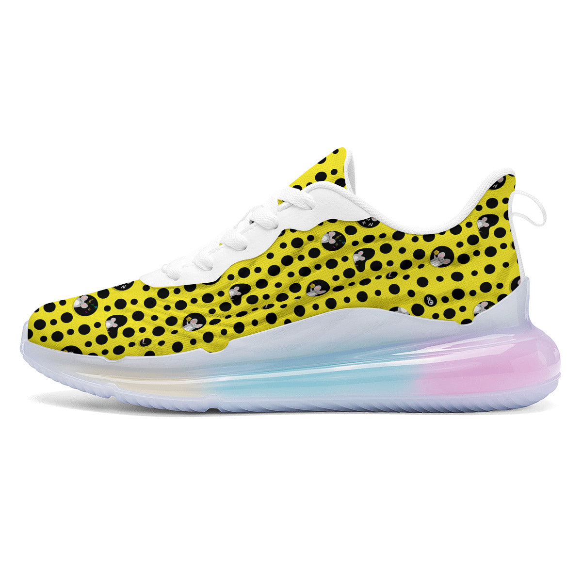 Cheese Cartoon Print Pattern Running Sneakers-grizzshop