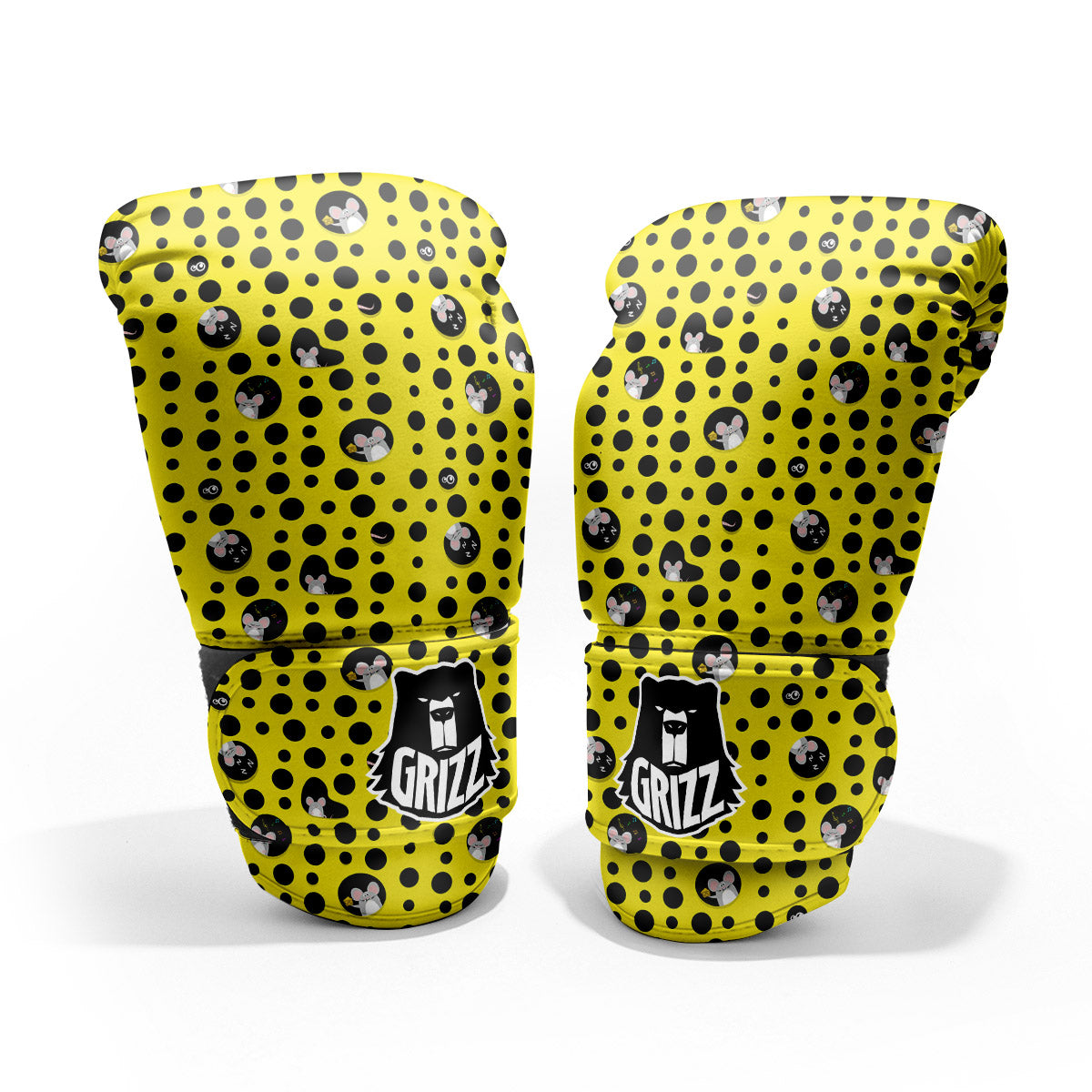 Cheese Cartoon Print Pattern Pro Boxing Glove
