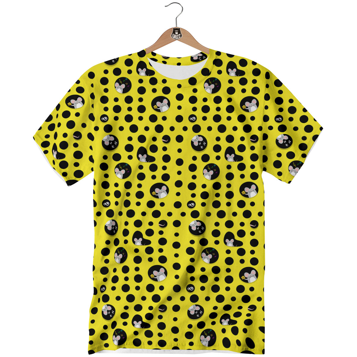 Cheese Cartoon Print Pattern T-Shirt-grizzshop