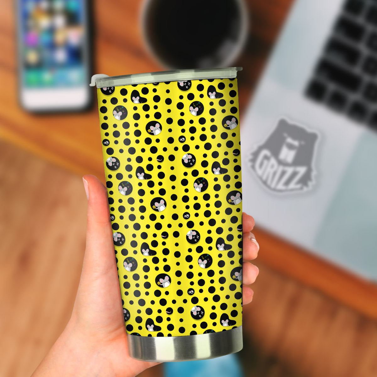 Cheese Cartoon Print Pattern Tumbler-grizzshop