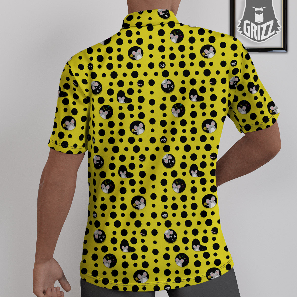 Cheese Cartoon Print Pattern Untucked Shirts-grizzshop