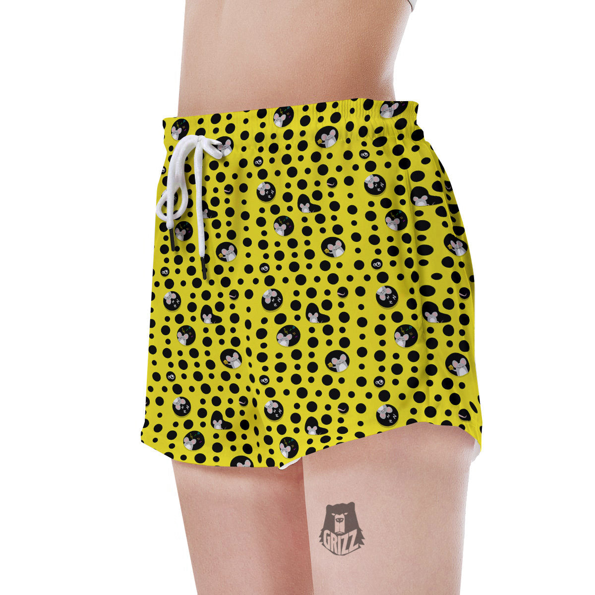Cheese Cartoon Print Pattern Women's Shorts-grizzshop