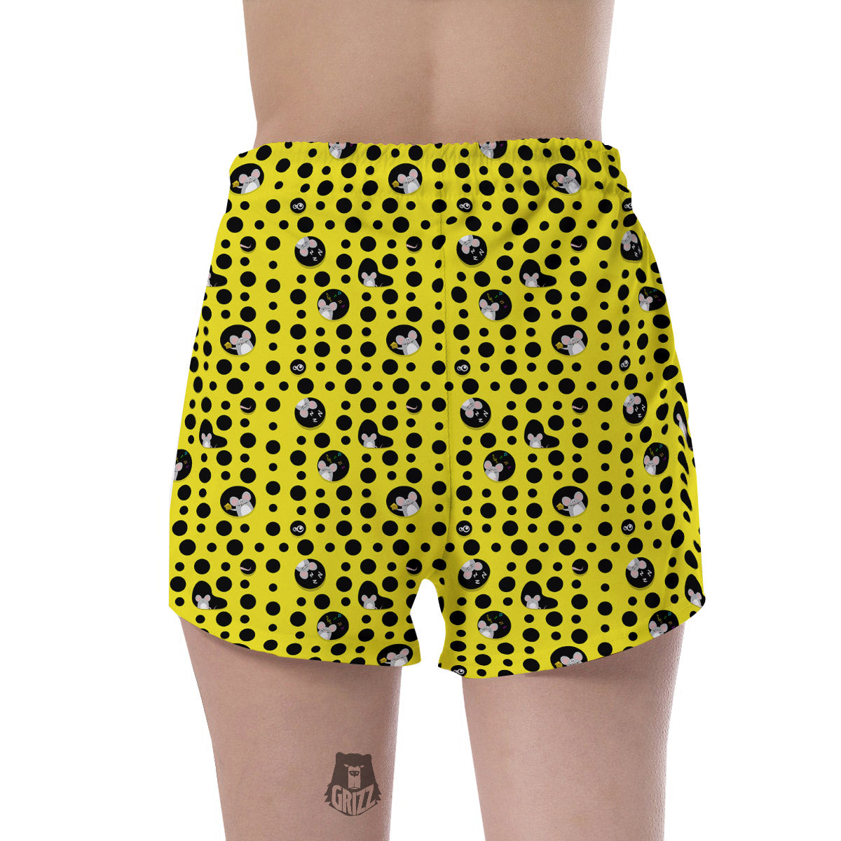 Cheese Cartoon Print Pattern Women's Shorts-grizzshop