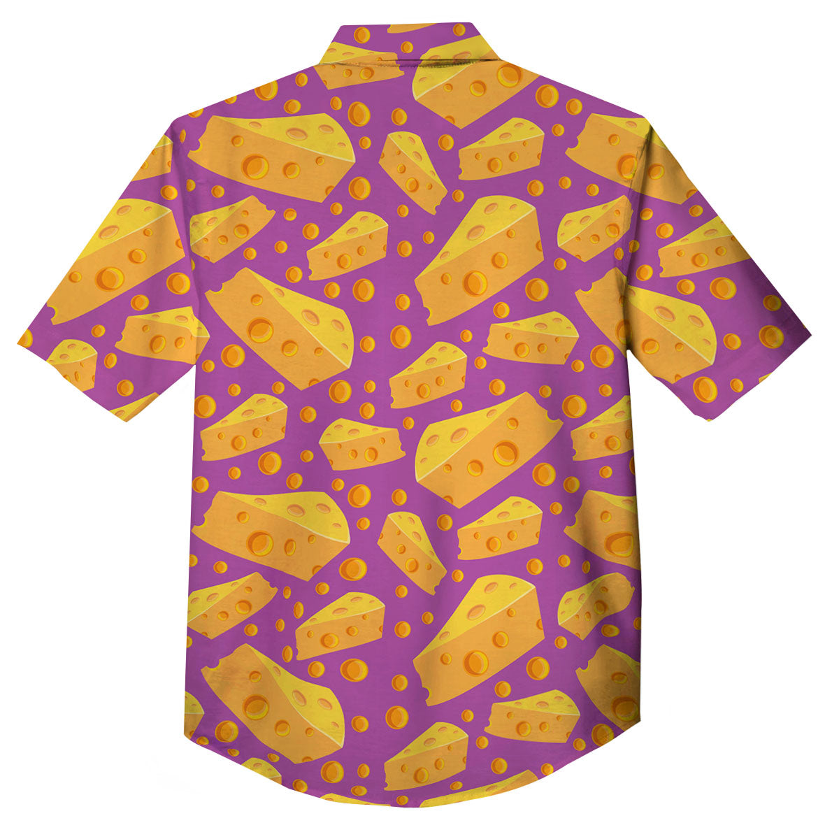 Cheese Holes And Purple Print Pattern Button Up Shirt-grizzshop