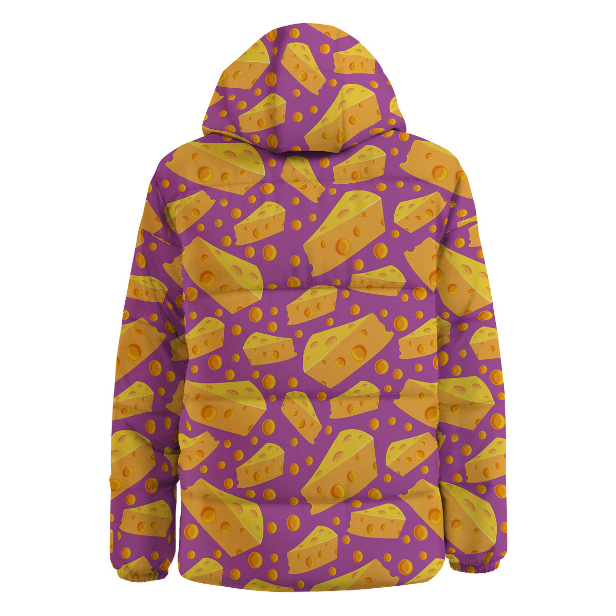 Cheese Holes And Purple Print Pattern Down Jacket-grizzshop