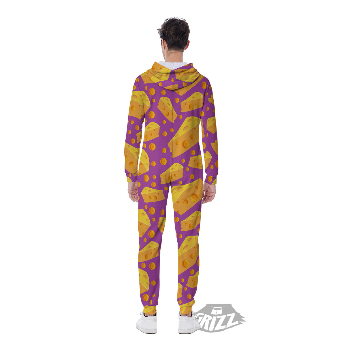 Cheese Holes And Purple Print Pattern Men's Jumpsuit-grizzshop