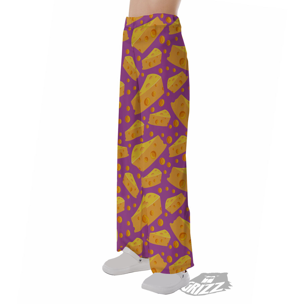 Cheese Holes And Purple Print Pattern Pajama Pants-grizzshop