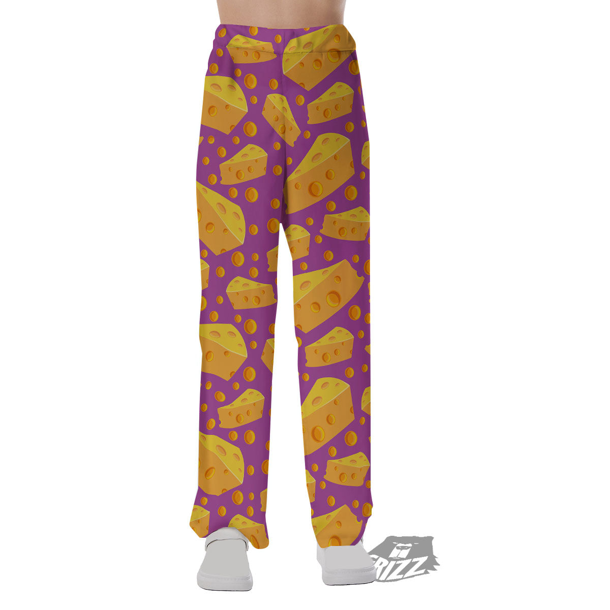 Cheese Holes And Purple Print Pattern Pajama Pants-grizzshop