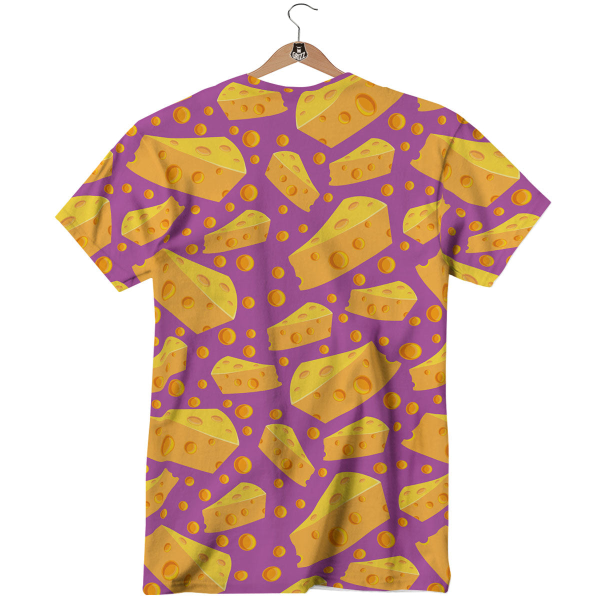 Cheese Holes And Purple Print Pattern T-Shirt-grizzshop