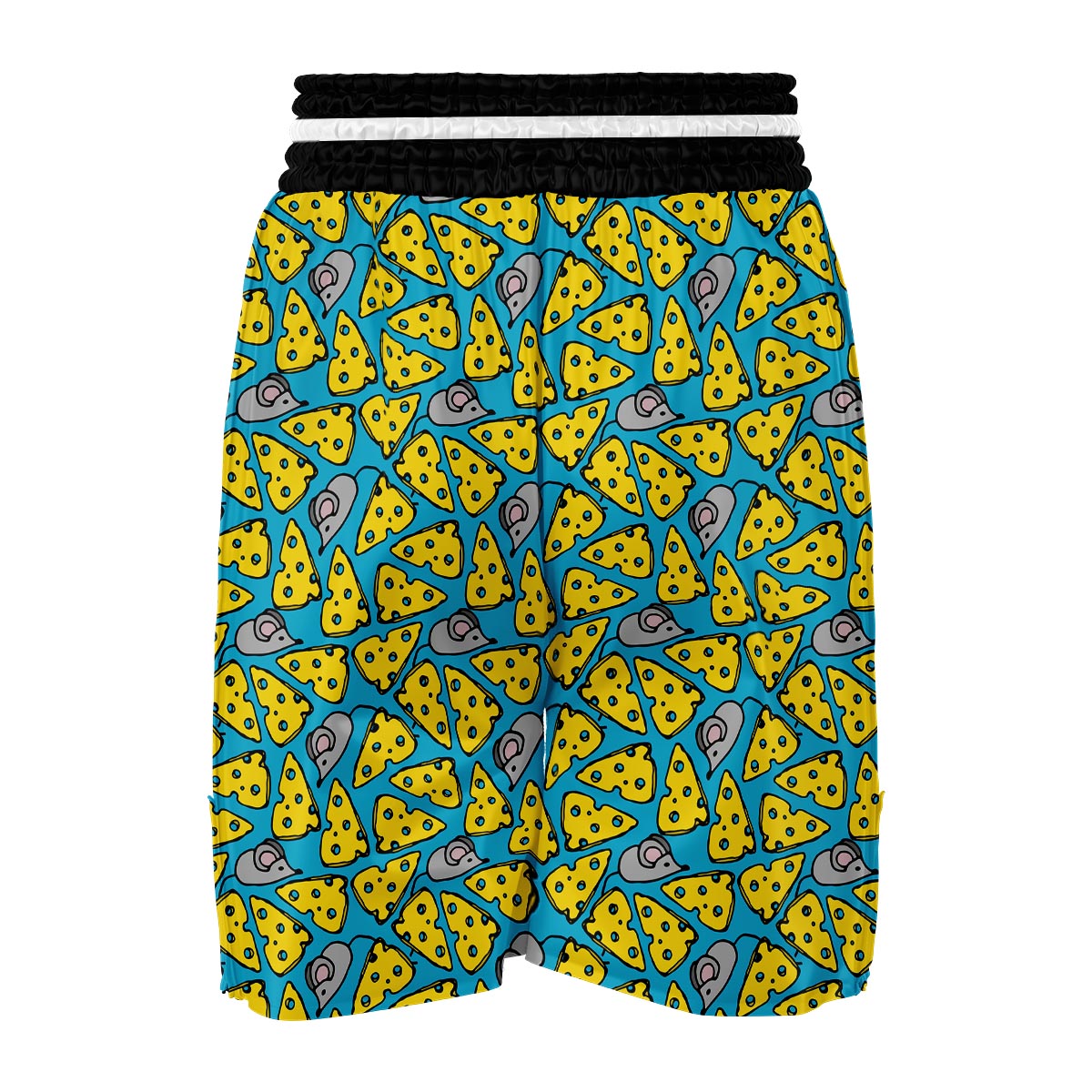 Cheese Mouse Pattern Print Boxing Shorts-grizzshop