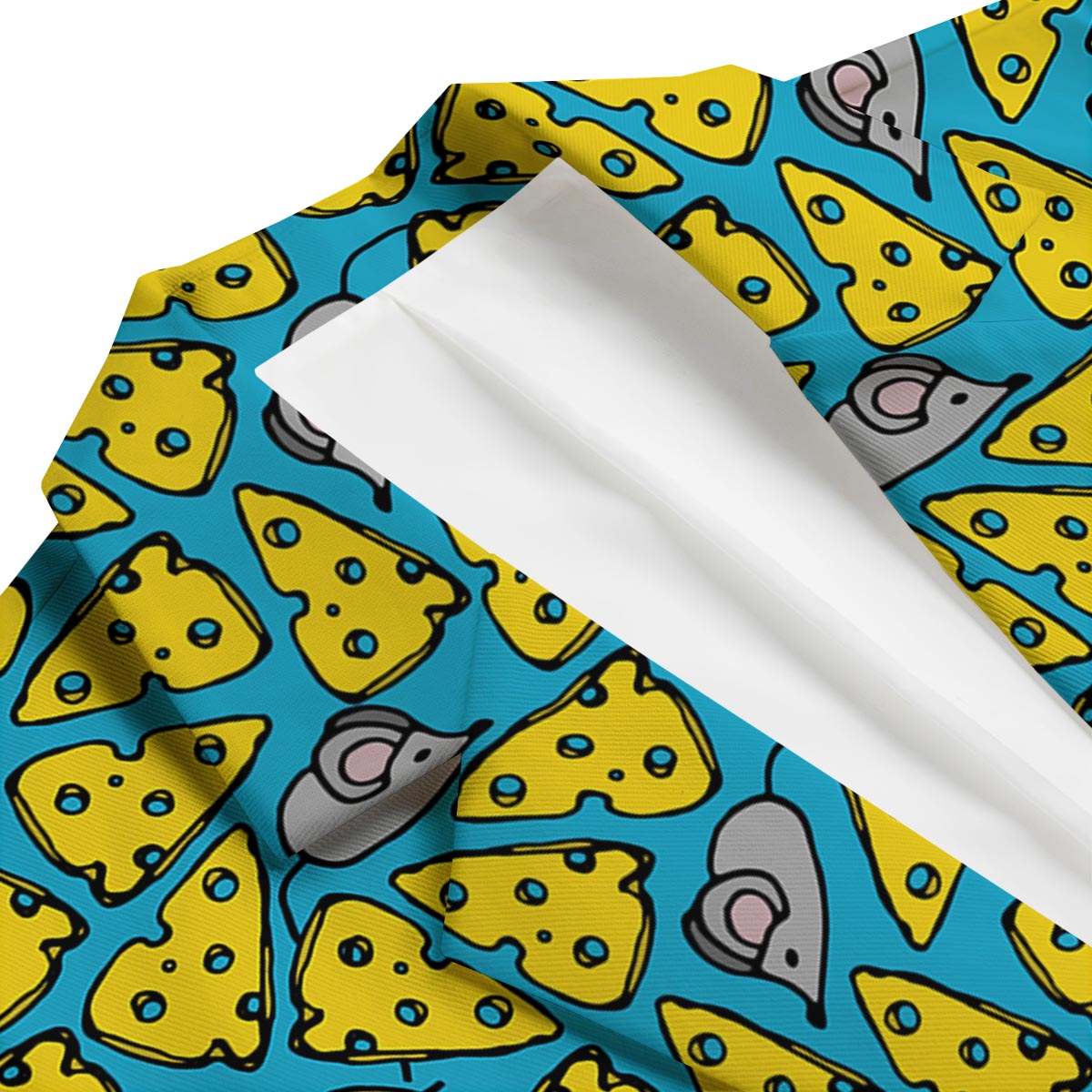 Cheese Mouse Pattern Print Men's Blazer-grizzshop
