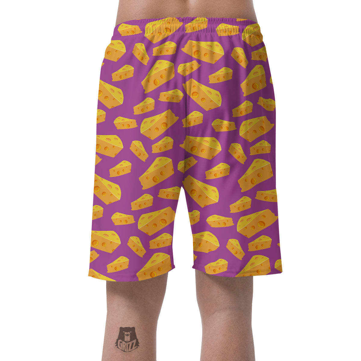 Cheese Pattern Print Men's Shorts-grizzshop