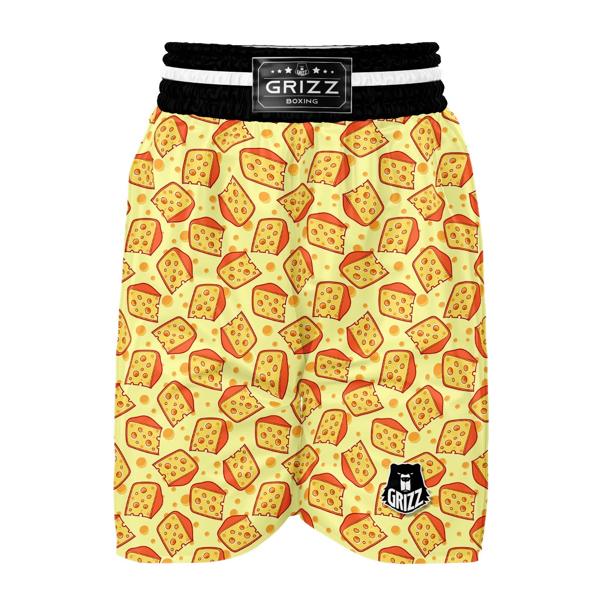 Cheese Print Pattern Boxing Shorts-grizzshop
