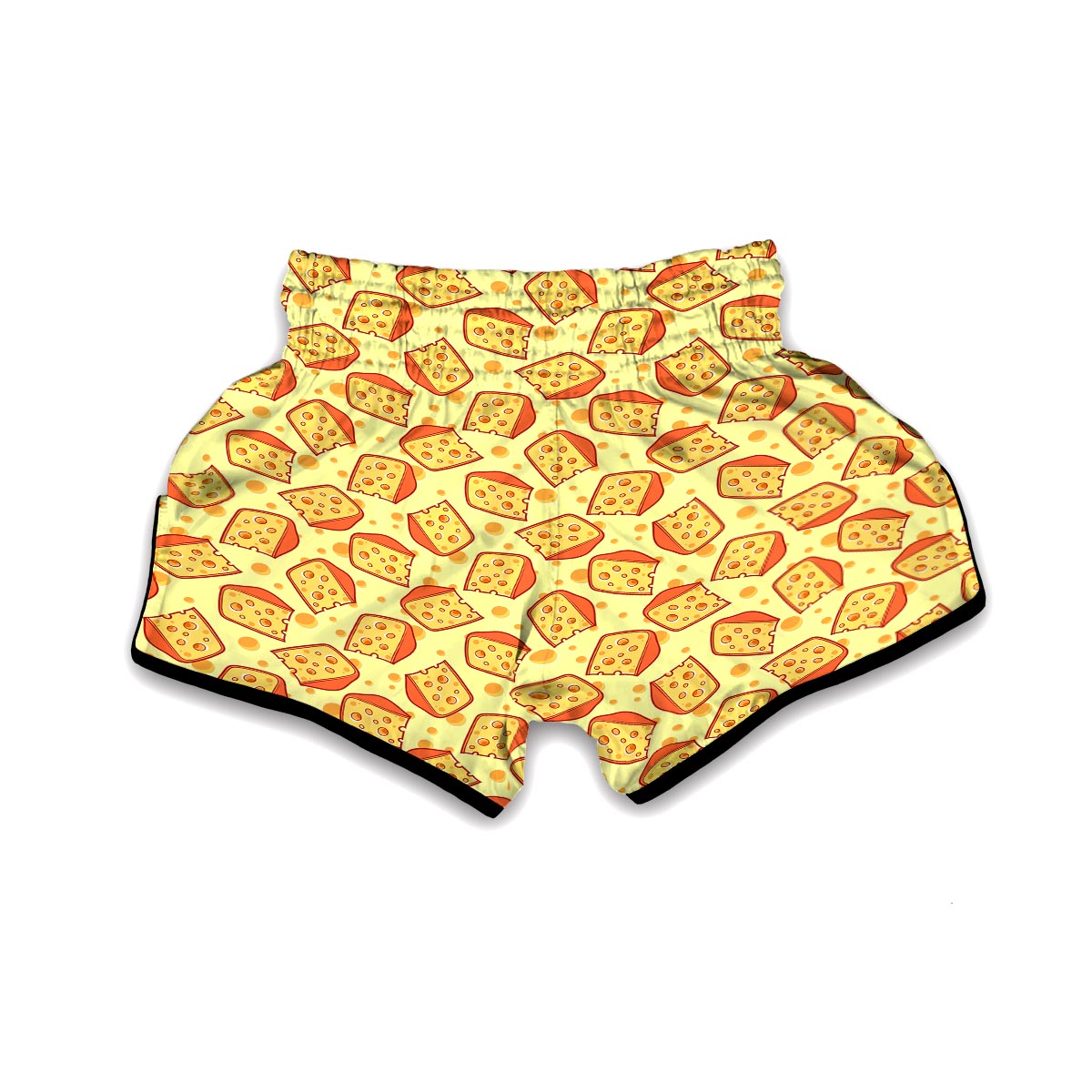 Cheese Print Pattern Muay Thai Boxing Shorts-grizzshop