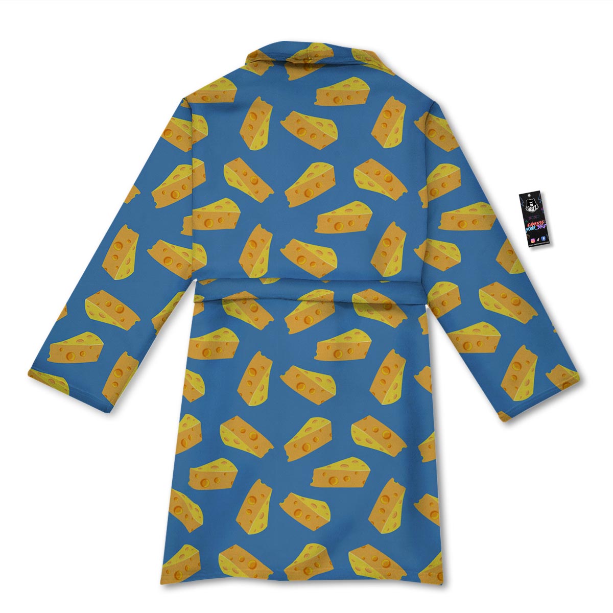 Cheese Slice Print Pattern Bathrobe-grizzshop