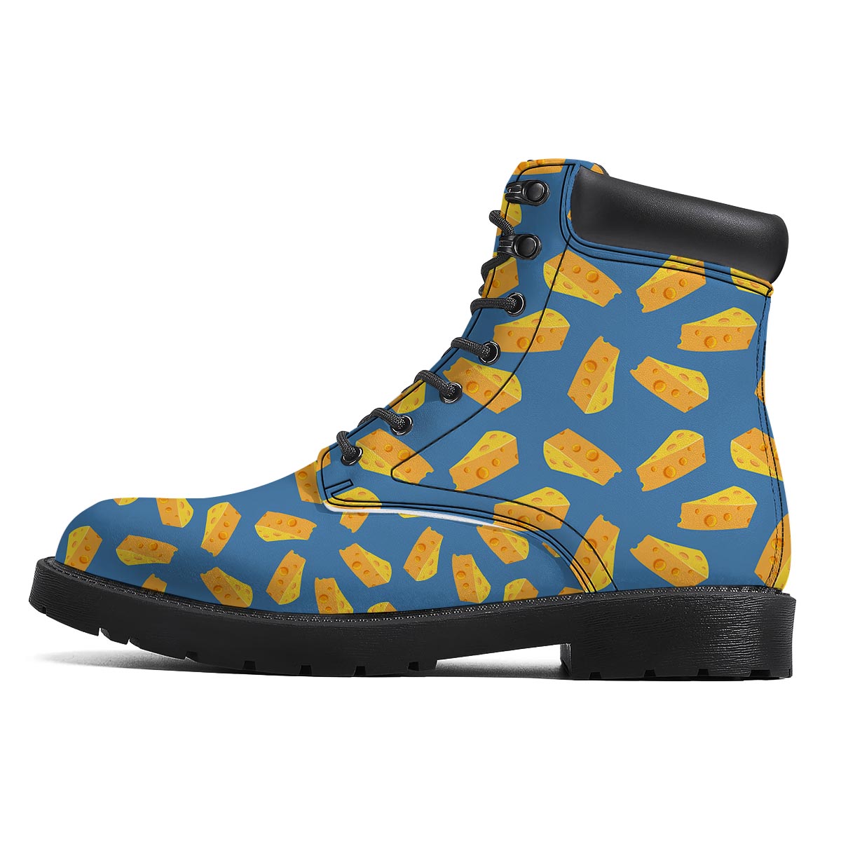 Cheese Slice Print Pattern Boots-grizzshop