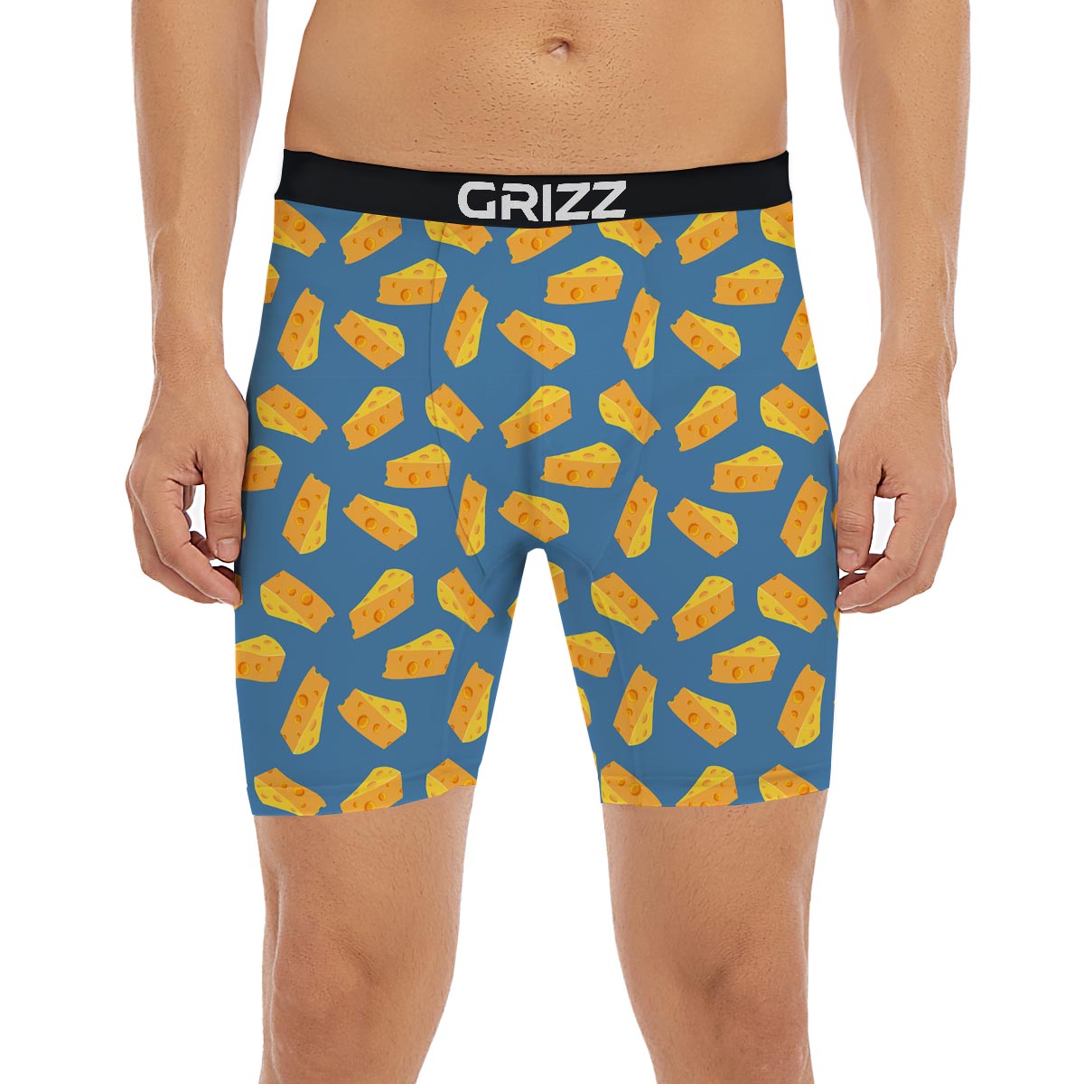 Cheese Slice Print Pattern Boxer Briefs-grizzshop