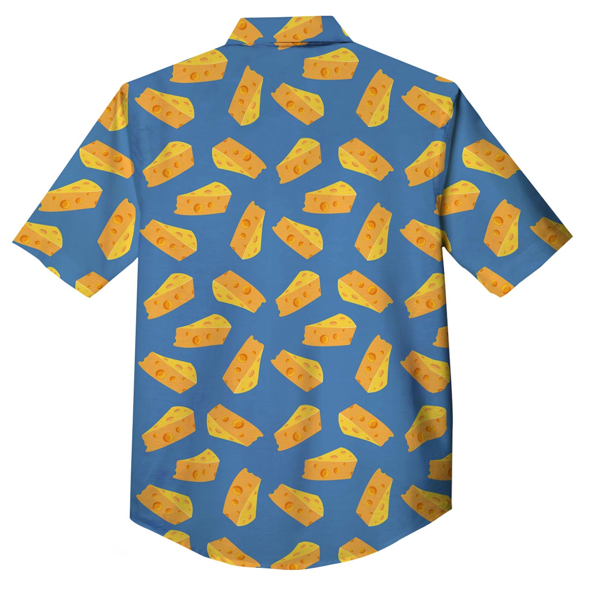 Cheese Slice Print Pattern Button Up Shirt-grizzshop
